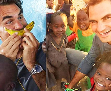 So verzaubert Roger Federer die Kinder in Afrika